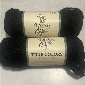 Yarn Bee True Colors Black Yarn